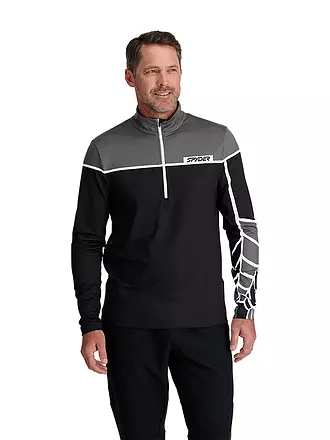 SPYDER | Zipshirt intimo da uomo Capitol | schwarz